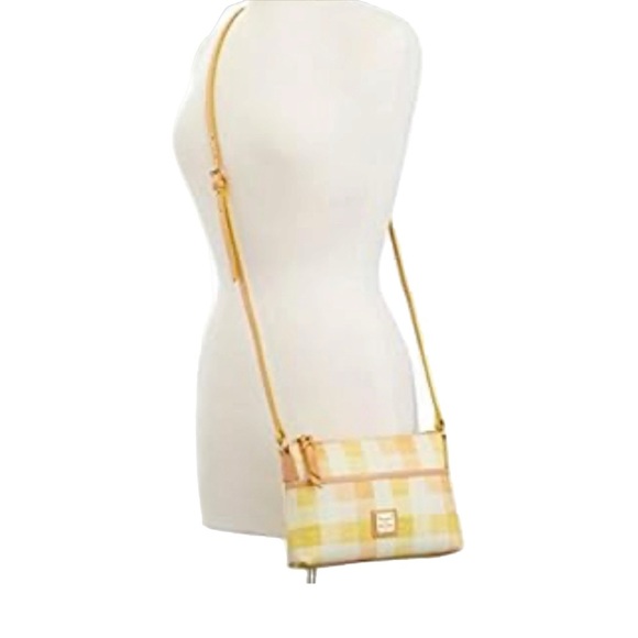 Dooney & Bourke Yellow Checkered Crossbody Bag NWOT - Picture 3 of 9